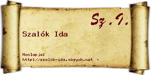 Szalók Ida névjegykártya